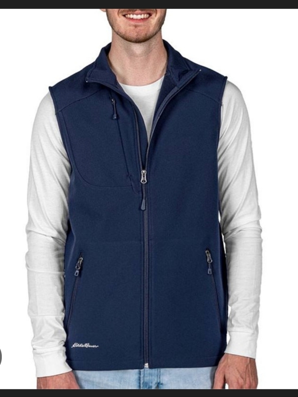 Eddie Bauer Men's Navy Soft Shell Vest